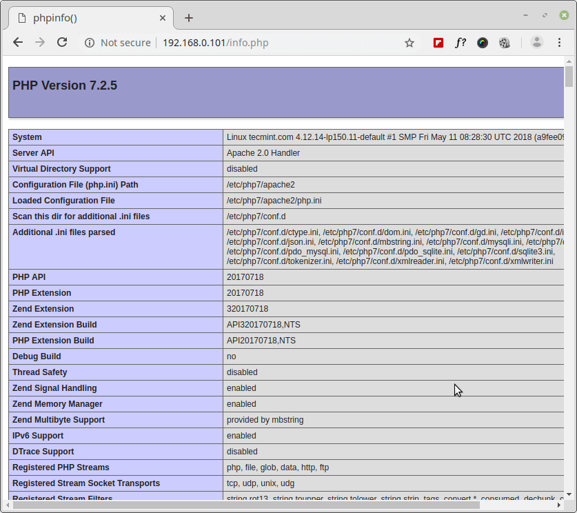 Php modules. Phpinfo. Phpinfo пример. Где phpinfo. Php7 phpinfo cli.